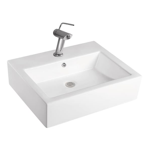 Sfc Center TP-5912 White Artistic Porcelain Vessel Bathroom Sink; 22.5 x 17.875 x 6 .125 in. TP-5912 - main